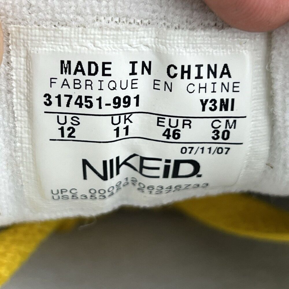 Y2K Nike Bruin Max Oregon Ducks Nike ID Suede Green Gold Men’s Size 12 - Picture 10 of 10